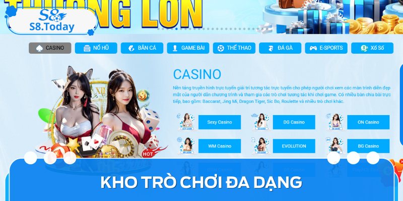 Hướng Dẫn Đăng Ký S8 Nhanh Nhất – Nhận Quà Tặng Hấp Dẫn 3 Kho game trên nền tảng đa dạng, phong phú sau khi đăng ký S8 thành công